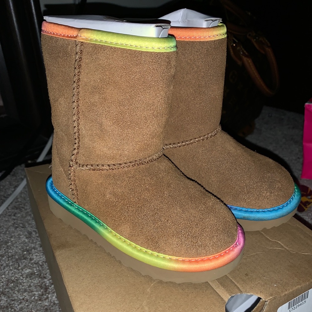 Rainbow Trim Toddler UGGS